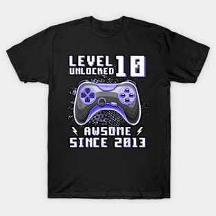 Ten 10yr BDay Son Boy Gamer 10th 10 Year Old Birthday T-Shirt